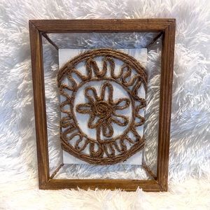 Handmade wood and canvas art